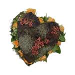 Bouquet sandwich en forme de coeur. Pour la saint-valentin, ou plus simplement, pour les amoureux.