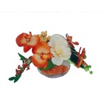 Composition en fleurs de soie