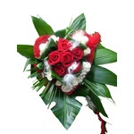 Bouquet en forme de coeur