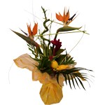 Bouquet bulle compos� de fleurs exotiques
� partir de 30�