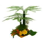 Composition dans une base en r�sine de couleur, carr�e.
