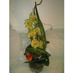 Assemblage avec orchid�e et rose