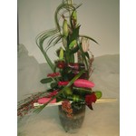 Assemblage de fleurs vari�es dominantes rose. La charente est r�alidsable en couleur dominante jaune orange.