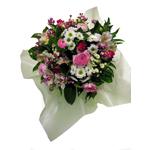 Bouquet rond de fleurs pastels
