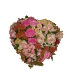 Coeur de fleurs pastel