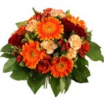 Offrir des fleurs > Touche d`orange  Grenade est une invitation au d�paysement. D�couvrez la chaleur ardente des terres andalouses avec cette cr�ation Florajet.com. A offrir par amour ou par amiti�.  Le conseil du Fleuriste  Coupez les tiges en biseaux et changez l�eau du bouquet tous les 2 ou 3 jours.  