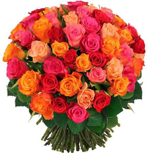 40 ROSES VARIEES