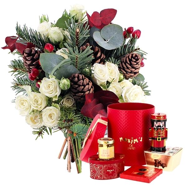 Fleurs et cadeaux FORET DES MERVEILLES + COFFRET AU PIED DU SAPIN