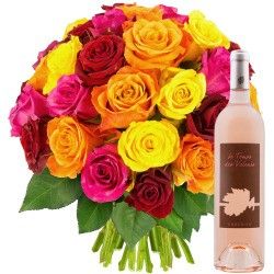 30 ROSES + VIN ROSE 75CL 30 ROSES + VIN ROSE 75CL
