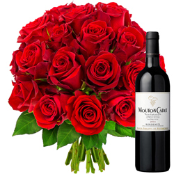 20 ROSES ROUGES + VIN ROUGE 20 ROSES ROUGES + VIN ROUGE