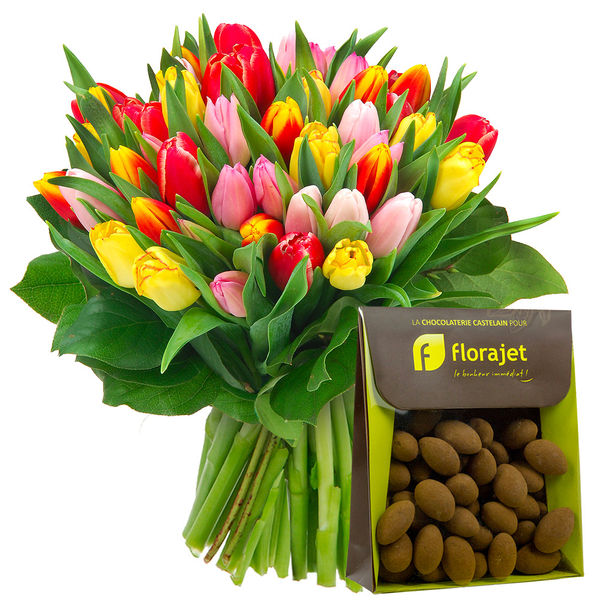 Cadeaux Gourmands 40 TULIPES + AMANDES