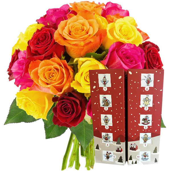 Cadeaux Gourmands 20 ROSES + CALENDRIER DE L'AVENT