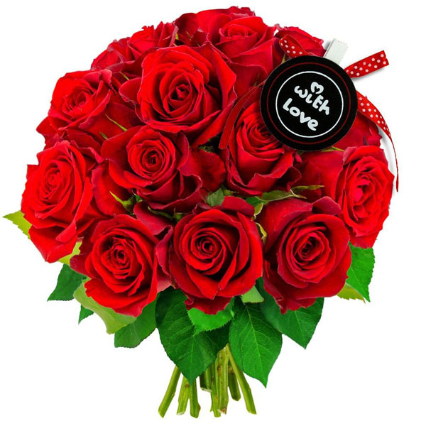 Cadeaux insolites 15 ROSES ROUGES + PINCE LOVE
