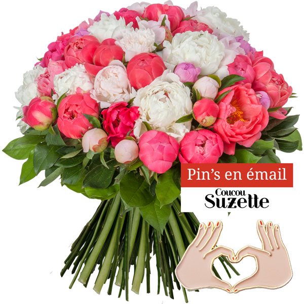 Bouquets composé 50 PIVOINES  + PINS