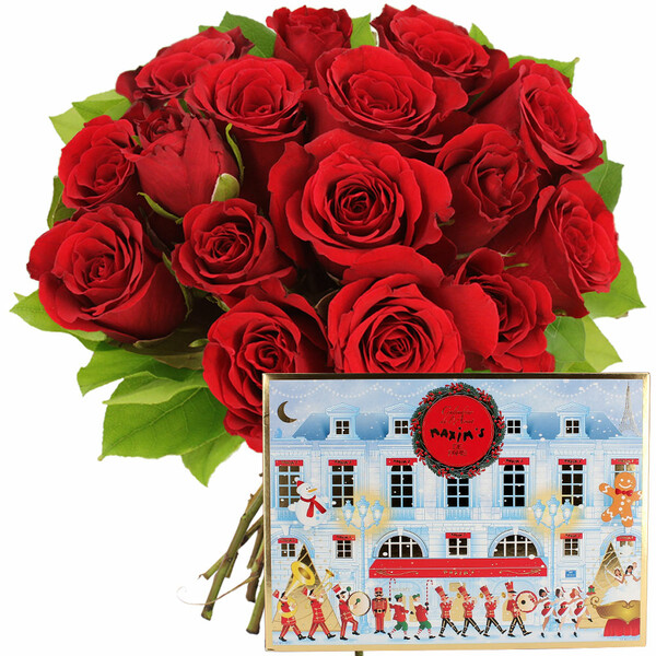 Fleurs et cadeaux 15 ROSES ROUGES + CALENDRIER MAXIM'S