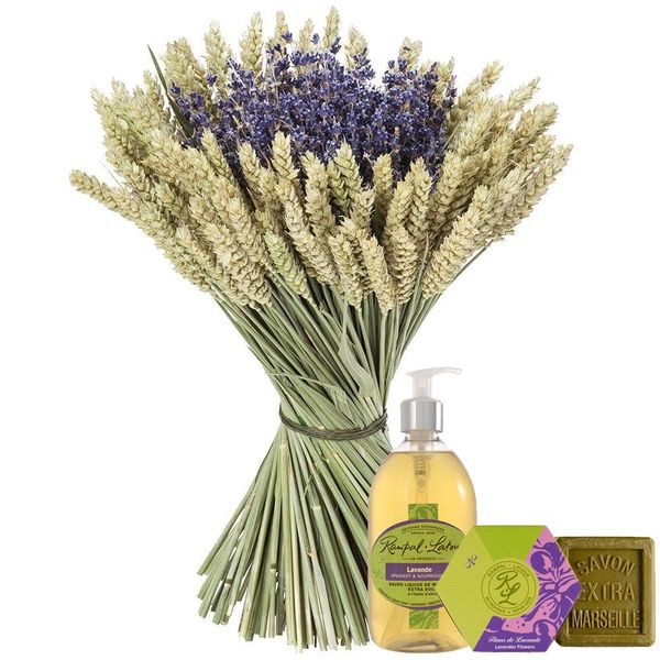 Cadeaux Bien-Etre BOUQUET PROVENCE + COFFRET SAVONS