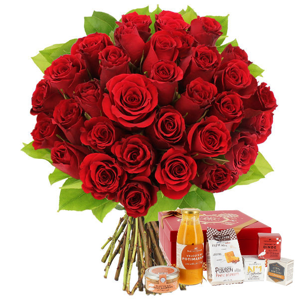 30 Roses Set Bouquet de 30 Roses Rouges - Livraison en Express | Florajet
