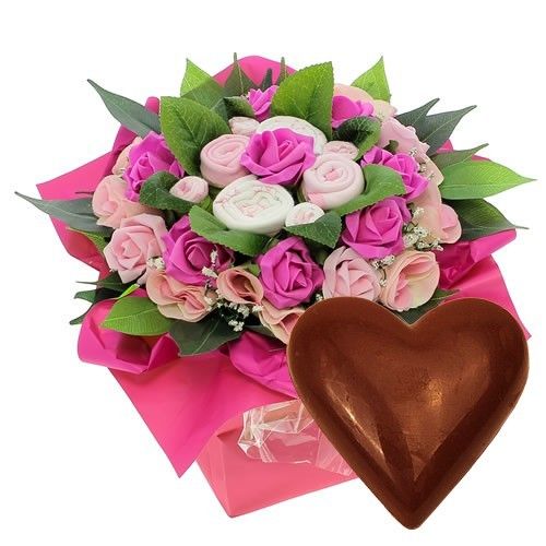 Bouquet Fleurs Chocolat Saint Valentin x6